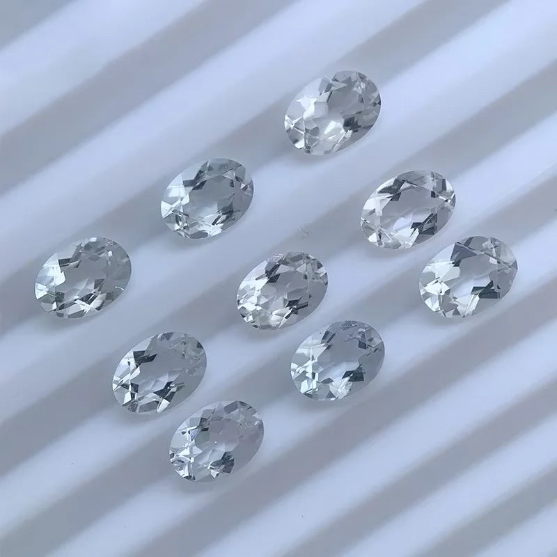 Wholesale Natural Gems Healing Quartz Oval Round Heart Drop Clear Quartz CABS Cutting l Gemstone Cabochon Handwork Diy Ring