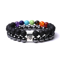 7 Chakra Tree of Life Double Layer Beads Vintage Style Buddhism Bracelet for Gift Wedding Party Anniversary Engagement