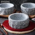 China Manufacture Eco-Friendly Natural Stone Cooking Pot with Wood Trivet for Dolsot Bibimbap Business Gifts