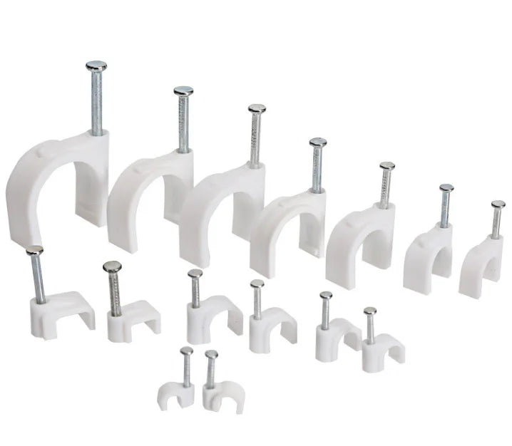 4mm-32mm Plastic Round square Wall Circle Electric Wire Cable Holding Clip