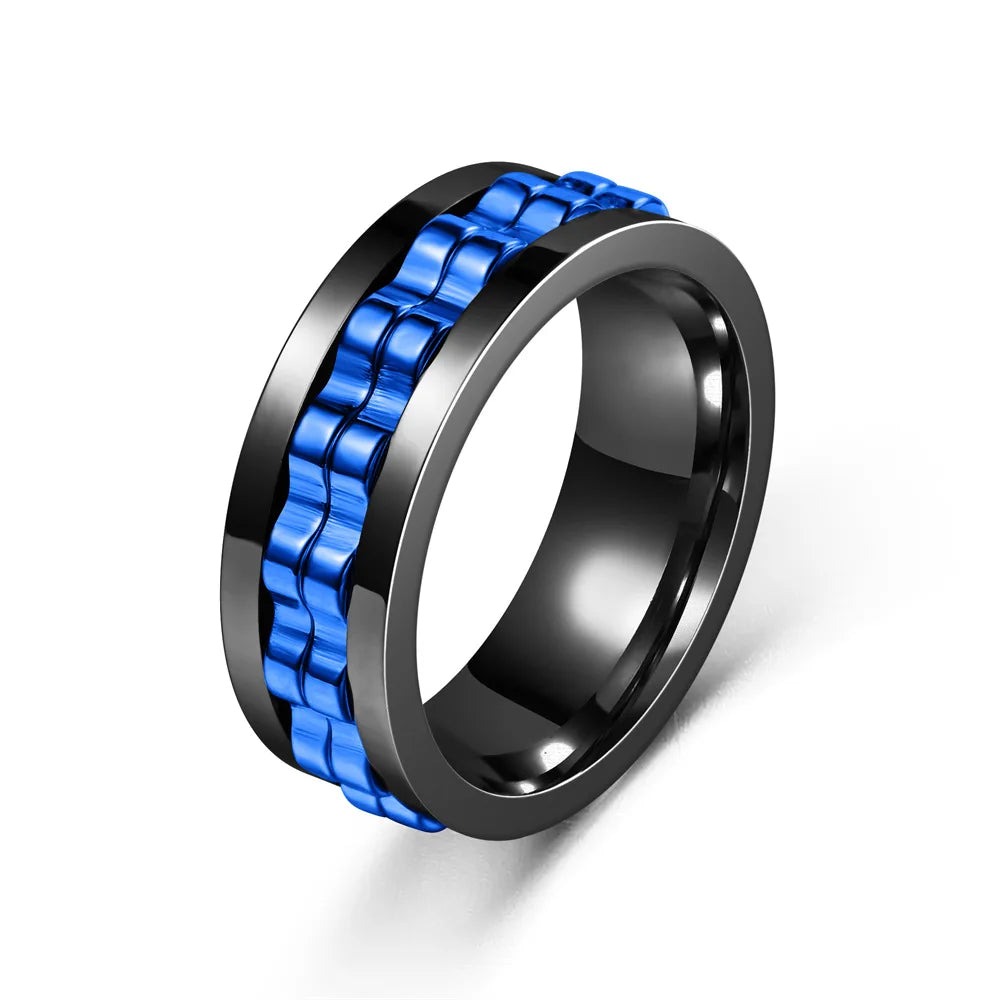 Fanyue 2023 Custom Stainless Steel Rings Gold Plated Decompression Anti-Anxiety Gear Wholesale Rotating Rings