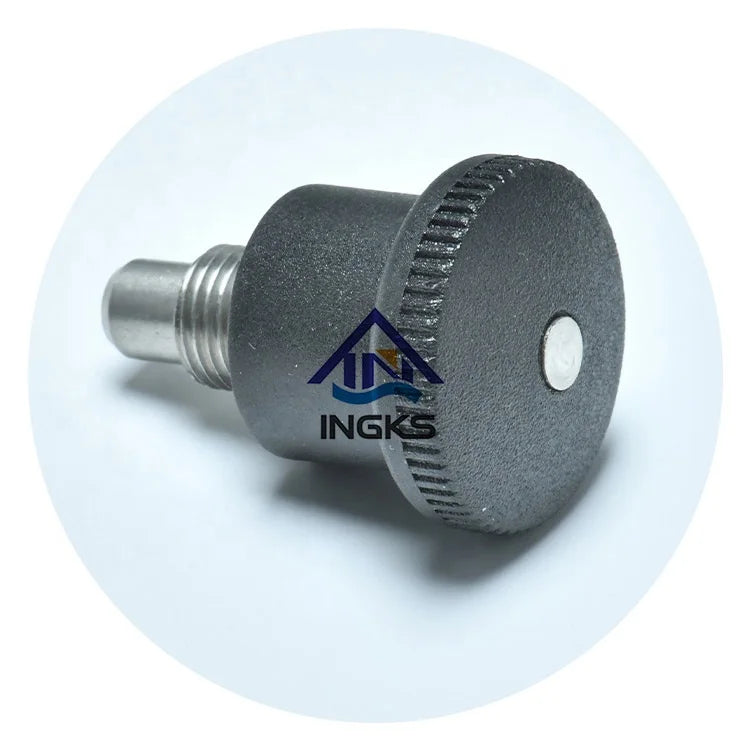 Mini Index Plunger Rest Stainless Steel Pin Body Black Plastic Head M16 Knob Indexing Plunger
