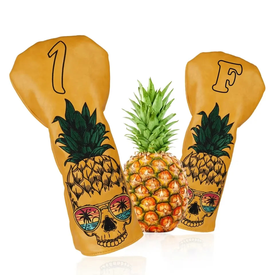 Delaware Pineapple Driver Golf Headcover Waterproof Magnetic Closure Golf Club Head Cover Golf Accessories Gift