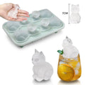 OEM ODM New Silicone Ice Tray Animal Shape Food Grade Ice Mould Customized DIY Creative Kitten Ice Tray