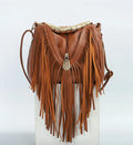 Handmade Vintage Western Fringe Bags Small Crossbody Bag PU Leather Tassels Shoulder Bag Boho Western Style Gifts at Wholesale