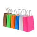 Custom Luxury Brown Kraft Paper Gift Shopping Bags for Clothing & Shoes with Die-cut Handles and Recycled Materials