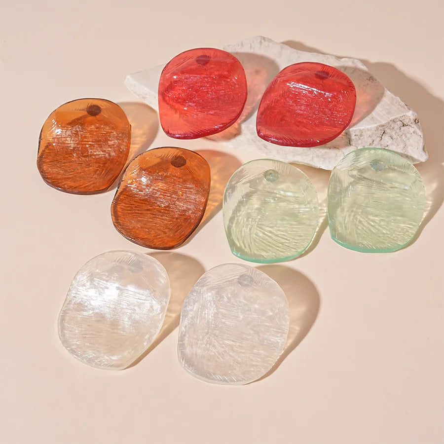 2025 New Arrival Fashion Jewelry Sweet Resin Irregular Big Geometric Earrings Acrylic Resin Acetate Large Stud Earrings Women