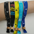 Polyester Custom Made Poly Bracelet Fabric logo Wristbands for Event