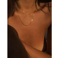 18K Gold PVD Plated Stainless Steel Jewelry Wholesale 2 Rows Snake Chain Trendy Jewelry Dainty Necklace for Women Drop Shipping MegaBDM