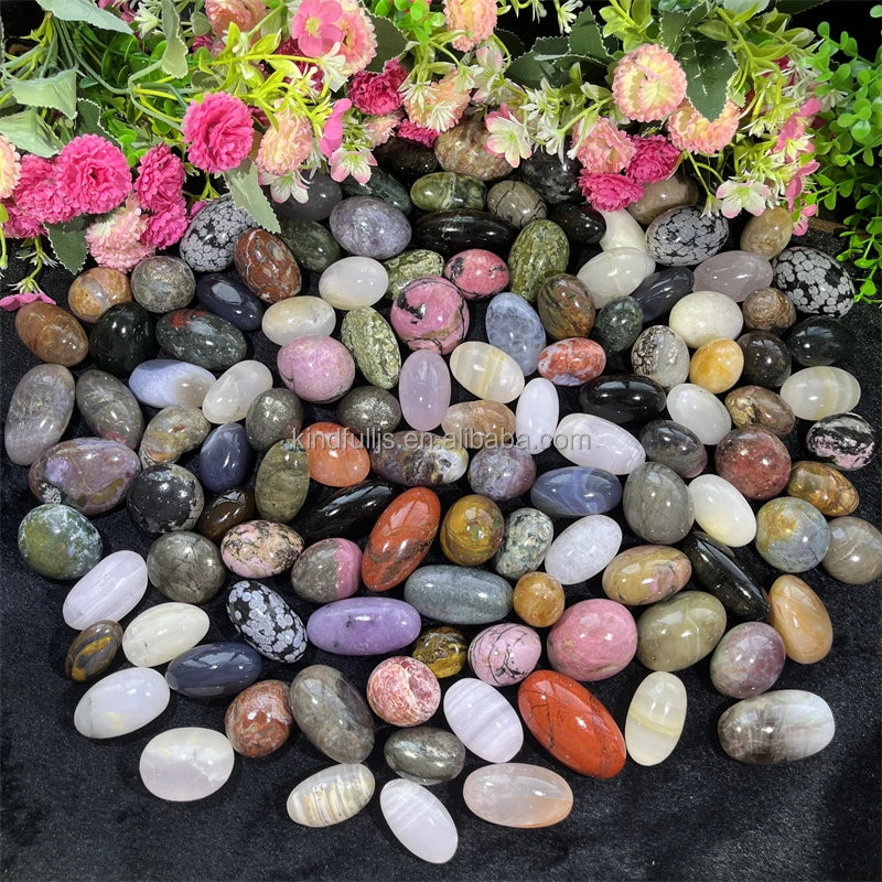 Mixed Materials Rose Quartz Gravel Natural Reiki Stone Agate  Rhodonite Tumbled Stone for Healing