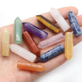 Wholesale Spiritual Fengshui 8x30mm Hexagonal Column Gemstone Single Pointed Hexagon Column Without Holes for DIY Jewelry Making