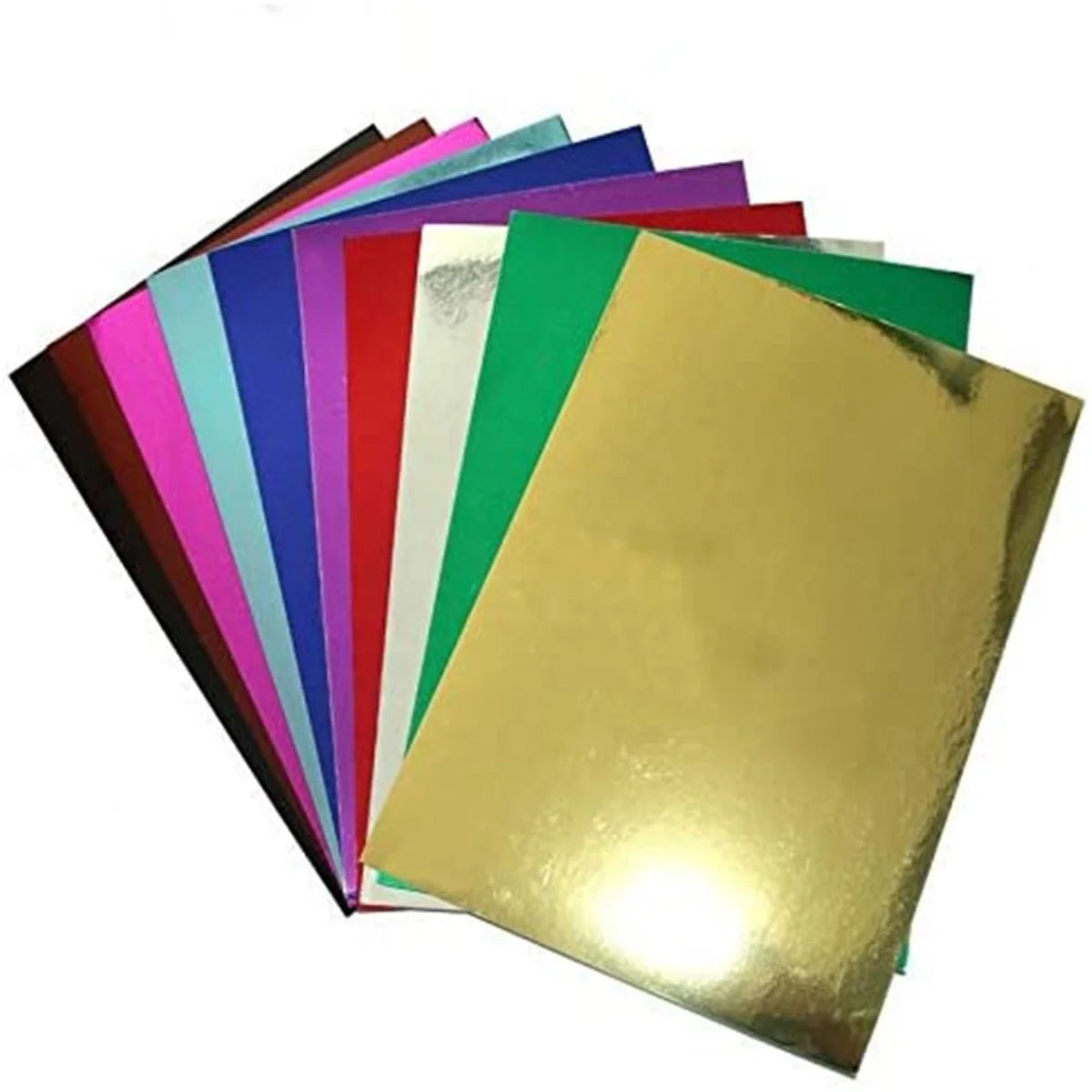 50*70 cm Foil Cardstock Art Craft Paperboard Mirror Effect Card Stock Wrapping Paper Sheets
