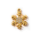 Rhinestone Charms Gold Plated Pendants Pave Crystal Accessories for Necklace Bracelet Jewelry Making DIY Crafting