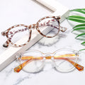 2024 New Retro Style Round Fashion Eyewear Transparent PC Frame Computer Anti-Blue Light Sunglasses Colored Blue Light Filter