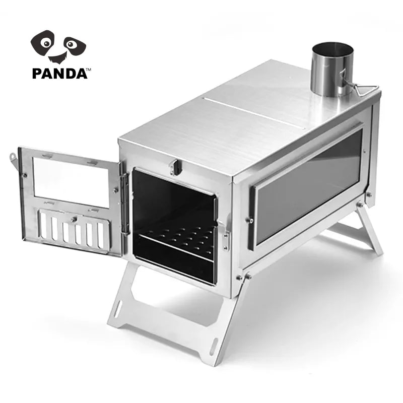 Hot Sale Indoor Easy to Use Fully Equipped Cook Fishing Outdoors Wood Tent Outdoor Camping Stove Wood Burning Cook Stove