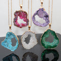 Natural Agates Slice Pendants Charms Stone Pendant Irregular Shape Pendant Diy for Necklace Jewelry Making