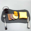 Japan Korea Irregular Slate Plate Fruit Snacks Creative Waist Shape Stone Steak Sushi Plate and Dishes