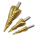 HSS 4241 straight flute Hexagonal shank cone titanium stepped bits multifunctional drill