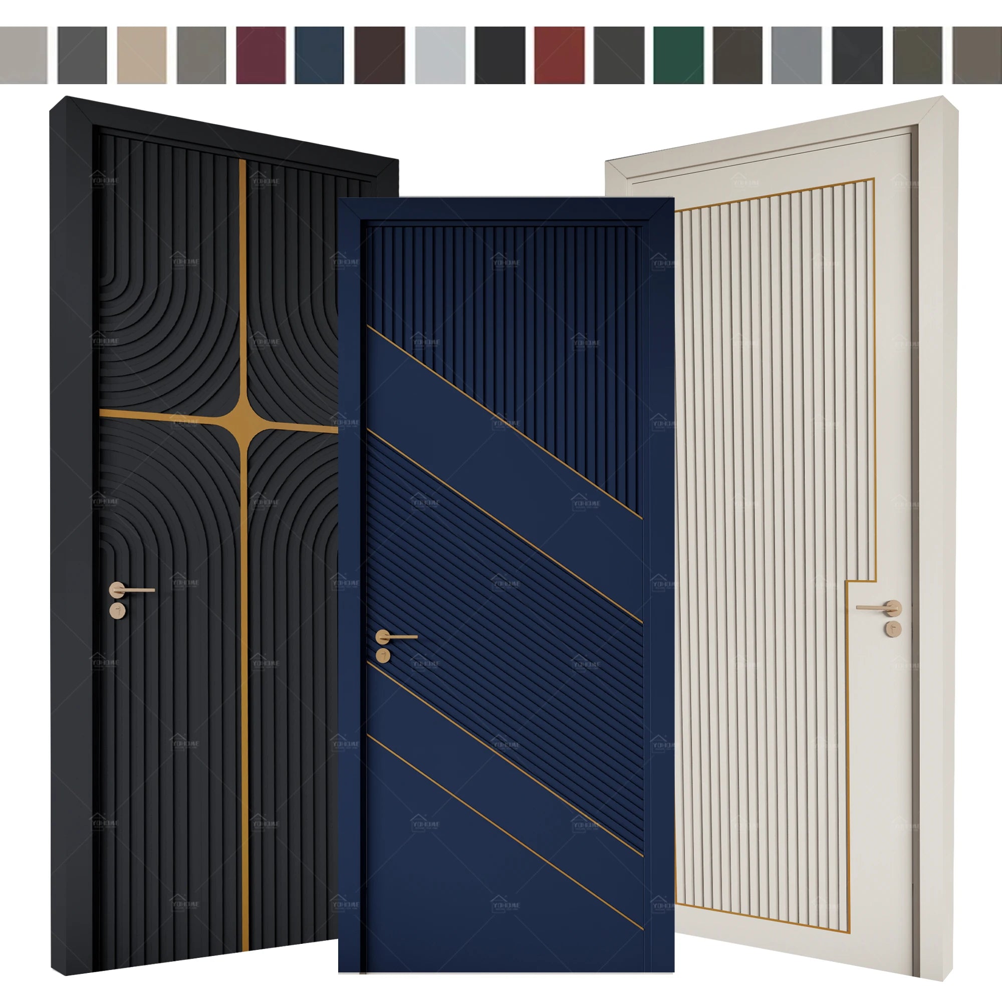 China Top Manufacturer Interior Door for House Inter Wood Door Designs High End MDF Wood Doors Interior Room