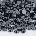 JUNAO Factory Wholesale 2mm 3mm Non Hotfix Jelly Crystal Strass Flatback Black Color Resin Rhinestone for Nail Art