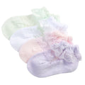 Girl's Baby Lace Princess Socks Summer Thin Pure Color Combed Cotton