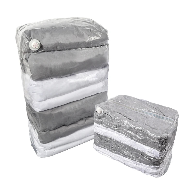Export Standard Reusable Rectangle Vacuum Storage Bags PA+PE Material Explosion Proof Gas Valve for Clothing Bedding Wardrobe