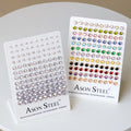 Wholesale Jewelry 18K Gold Plated Stainless Steel Colourful Zircon Stud Earrings Sets Shinning Women Display Cards Earrings