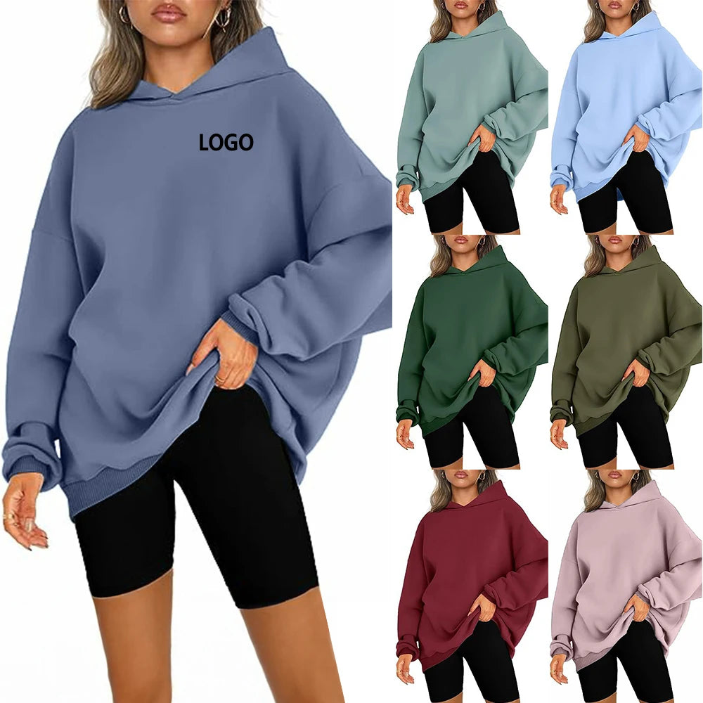 Oem Sublimation Blank Vintage Pullover Athletic Soft Hoodies and Sweatshirts for Women