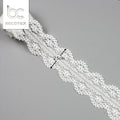 Custom Nylon Scallop White Narrow Elastic Border Lace Trimming