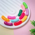 Pastel Colorful Jelly Bean Resin Flat Back Cabochon Kawaii Charms DIY Resin Craft Decoration   Embellishment