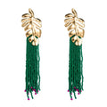 BOHEMIA Newest Fashion Long Earrings Hand Making Beaded Ins Celebrity Same Type Exaggerate Ear Drop Woman's Jewelry