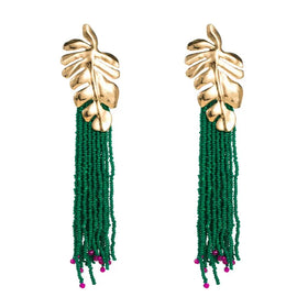 BOHEMIA Newest Fashion Long Earrings Hand Making Beaded Ins Celebrity Same Type Exaggerate Ear Drop Woman's Jewelry