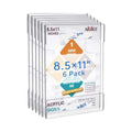 8.5x11 Clear Acrylic Plexi Sign Holders Double Sided Adhesive Tape Wall Sign Memo Document Menu Holder for Office Trade Shows