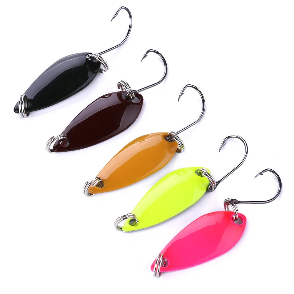 Metal Spoon Lures 3CM 2.6G Fishing Bait Hard Spinner Fishing Lures With Hooks