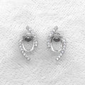 Sterling Silver 5*7mm Semi Mount Stud Earrings Empty Frame Support Blank Setting S925 Base Without Center Stone for DIY Inlay