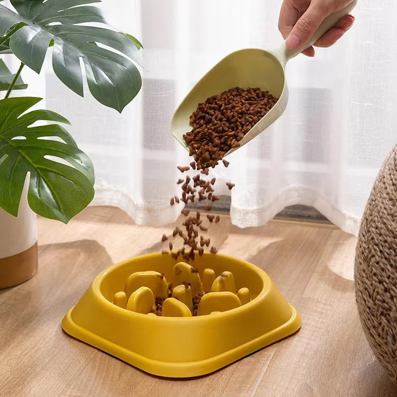 Dog Weight Loss Luxury Sublimation Slow Food Plastic Food Feeding Train Pet Dog Slow Feeder Bowl