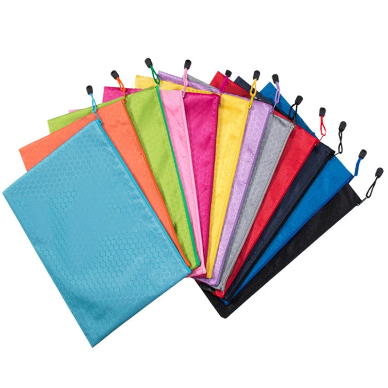 Custom Logo B4 A4 B5 A5 Oxford Hanging Zipper Document Bag Presentation Office Presentation Office Filing File+folder