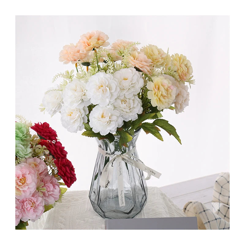 Good Quality Realistic Artificial Flower 7 Head Lotus Peony