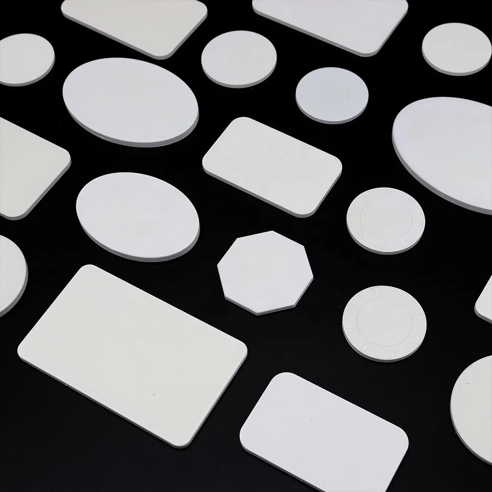 Factory Supply White Blank Ceramic Chips Differnce Size Multi Style Round Oval Octagon Rectangle Custom logo Casino Chip Molds