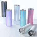 20oz Coffee Straight Stainless Steel Vacuum Tumbler with Lid Double Wall Straight Insulated Coffee Mug with Rainbow Painting