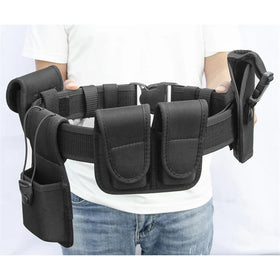 Modular Equipment Security Utility Tactical Belt with Components Pouches Bags Holster for Guard Security Hunting