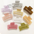 MIO Summer Fancy Rectangle Transparent Hair Claw Clip 8cm Length Custom Design Eco Friendly Hair Claw for Women Girls