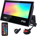 30W RGB Colour Changing Flood Light Remote Control Memory Timing 4 Modes IP66 Waterproof Outdoor LED Floodlight for Party