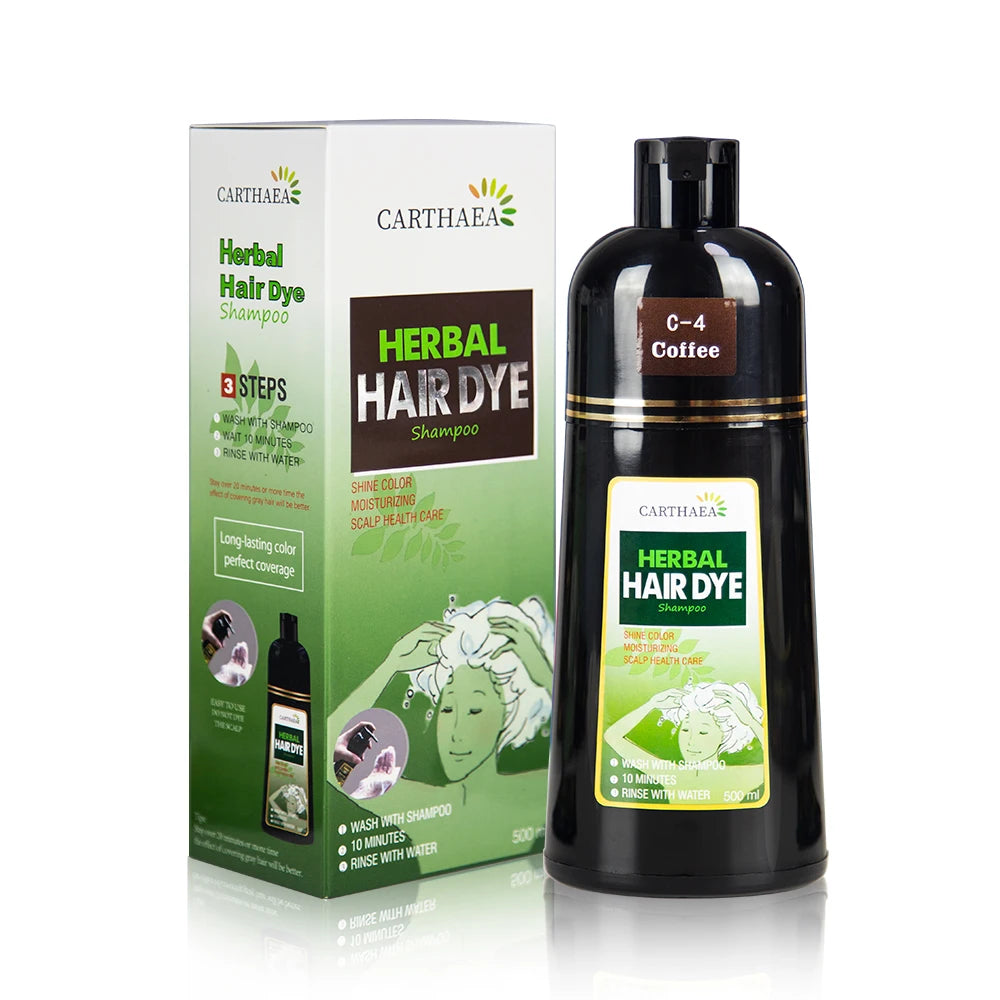 Oem Manufacturer Label Natural Herbal Carthaea  Brands Magic a Wash Ginger Dye Fast Black Hair Shampoo