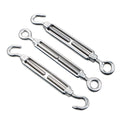 304 Multi Size Outdoor Turnbuckle Rigging Wire Rope Tensioner Stainless Steel Open Body Hook and Eye Swivel Turnbuckle