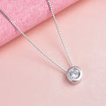 Wholesale 925 Sterling Silver Necklace with Aaa Cubic Zircon Simple Design Fashion Jewelry Pendant for Weddings Trendy Style