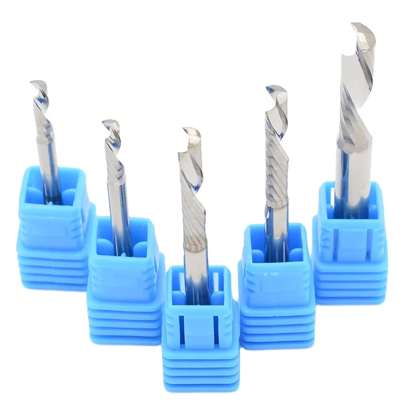 One Flute up & DOWN Cut End Mill Carbide Milling Cutter for Woodworking Engraving Tools Router Bits