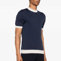 Wholesale Custom Casual O-Neck Men's T-Shirt Knitted Sweater Men Simple Cable Cotton Knit Luxury Tshirt