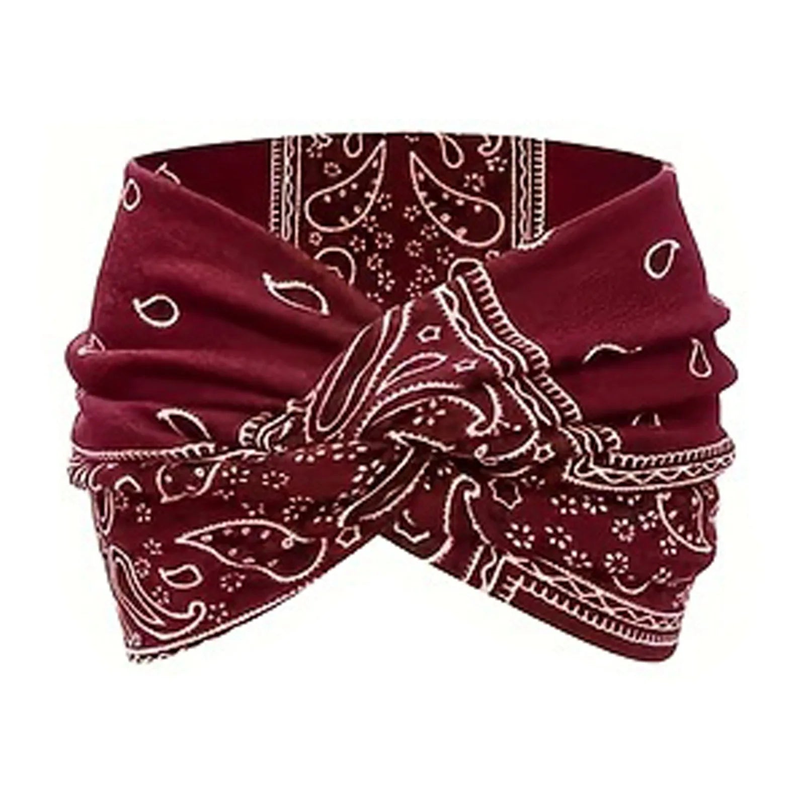 14 cm Fashionable Print Knotted Headband Elastic Wide Non Slip Workout Yoga Sport Headband for Women Great Gift Idea