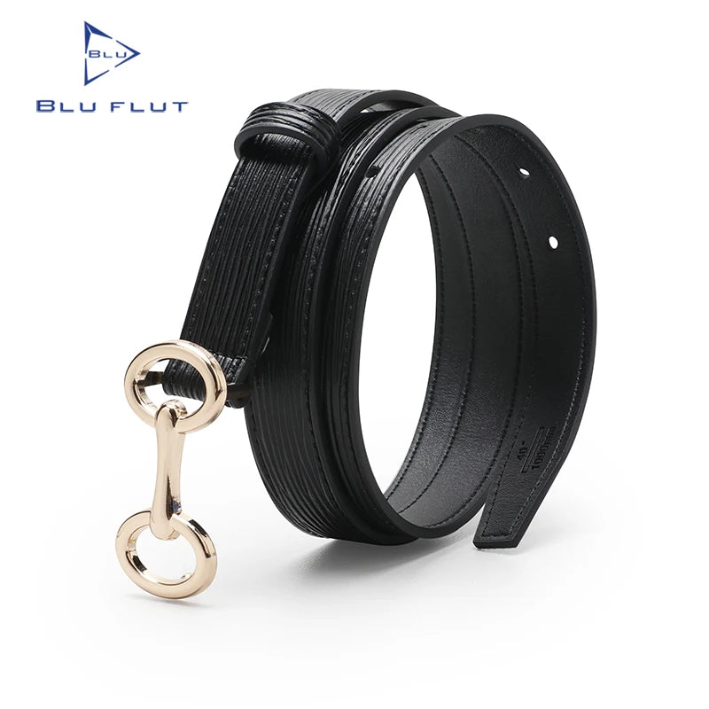 Blu Flut New Trend Belt Women Custom Leather Belt for Jeans Dress PU Leather Belts for Woman Lady